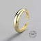 100% 925 Sterling Silver Open Ring for Women INS Minimalist Irregular Wave Pattern Gold Color Jewelry Bijoux Birthday
