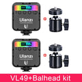 Ulanzi VL49 Mini RGB Video Light Lighting for Photography 2000mAh RGB LED Video Camera Light Vlog Fill Light Live