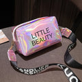 Mini Women Laser Crossbody Bag Messenger Shoulder Bag PVC Jelly Small Tote Messenger Candy Colors Bags Laser Holographic
