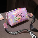Mini Women Laser Crossbody Bag Messenger Shoulder Bag PVC Jelly Small Tote Messenger Candy Colors Bags Laser Holographic