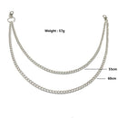 Novelty! Women's Two Layer Butterfly Chain Hip Hop Punk Gold Silver Metal Chain For Pants Rock Jewelry Keychain