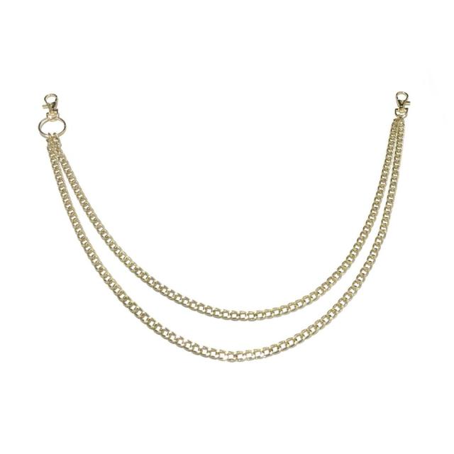 Novelty! Women's Two Layer Butterfly Chain Hip Hop Punk Gold Silver Metal Chain For Pants Rock Jewelry Keychain