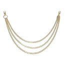 Novelty! Women's Two Layer Butterfly Chain Hip Hop Punk Gold Silver Metal Chain For Pants Rock Jewelry Keychain