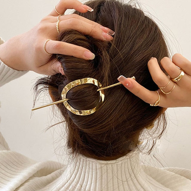 Original Design Alloy Round Top Hairpin Bun Cage Minimalist Bun Holder Cage Hair Stick Girl Hair Accessories Hair Jewelry