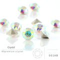 Astrobox Diamond Round 4/5/6/7/8/10mm Cone Transparent Pointed Crystal Pointback Glue On Nail Art Rhinestones DIY Jewelry Making