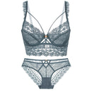 CINOON Top Classic Bandage Bra Set Lingerie Push Up Brassiere Lace Underwear Set Sexy Transparent Panties For Women underwear