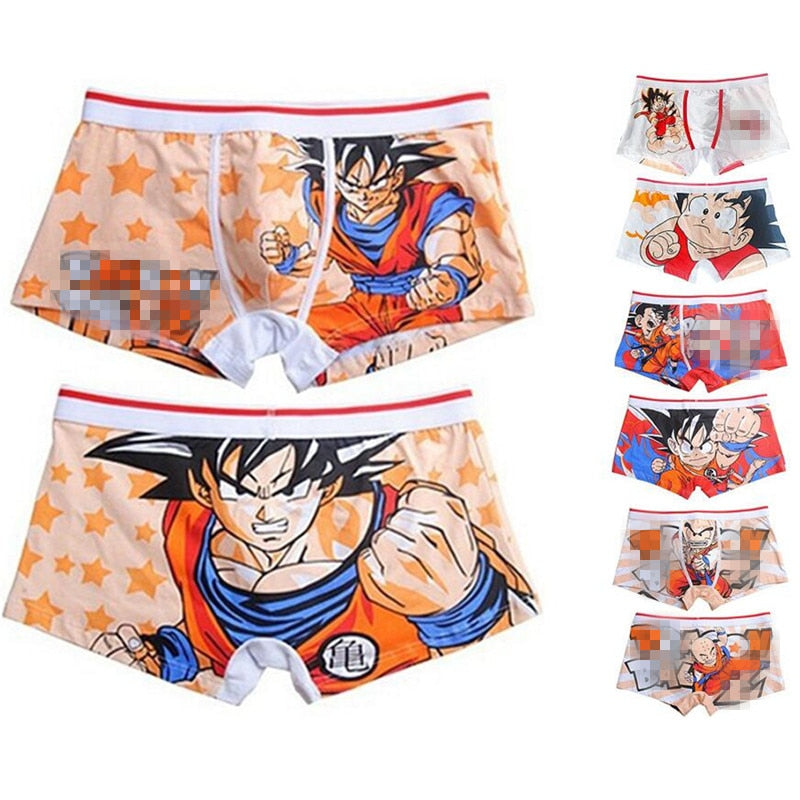 Anime Son Goku Kakarotto Cosplay Underpants Boxer Shorts Man cotton Male Panties Breathable Funny Mens Underwear