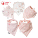 5pcs Baby Bibs Cotton Bandana Bibs Baby Feeding Infant Teething Bibs Cartoon Saliva Towel Baby Eating Accessory Baby Stuff