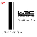 Fashion WRC Stripe Car Covers Vinyl Racing Sports Decal Head Car Sticker Wrap Vinyl Stickers For Car Head Decoration