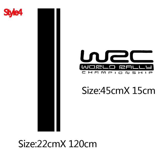 Fashion WRC Stripe Car Covers Vinyl Racing Sports Decal Head Car Sticker Wrap Vinyl Stickers For Car Head Decoration