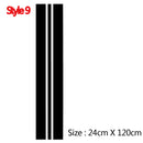 Fashion WRC Stripe Car Covers Vinyl Racing Sports Decal Head Car Sticker Wrap Vinyl Stickers For Car Head Decoration