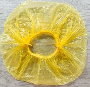 100Pcs Disposable Shower Cap Plastic Waterproof Transparent Color Shower Hat Hotel For Travel Home One Time Bathroom Products