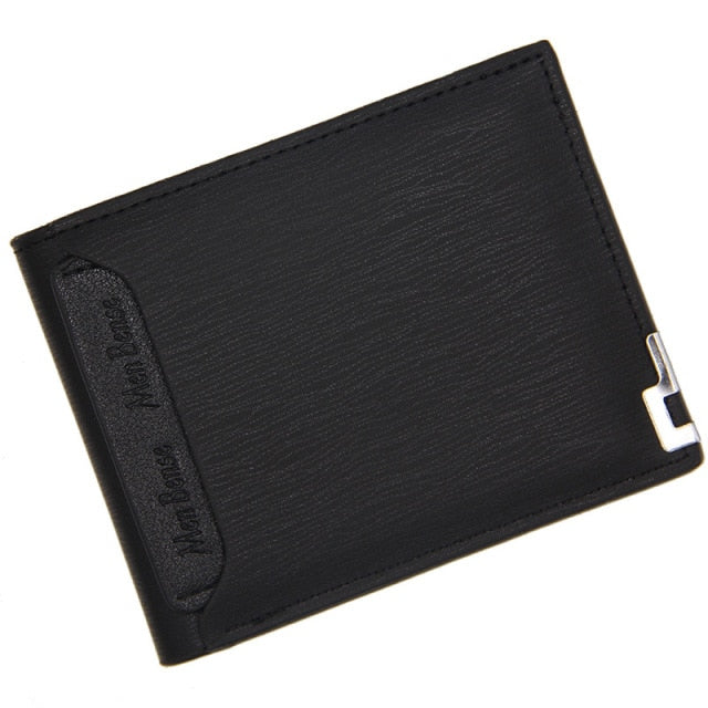 PU Men's Wallet Retro Leather Men's Short Wallet Horizontal Multi-Card Wallet Luxury Wallet Fashion Pure Color Wallet