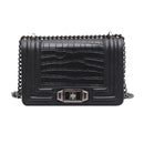 Shoulder Bag Small Crossbody Bags for Women 2020 Luxury Fashion Alligator High Quality PU Leather Chain Bag Designer New Black