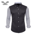 VISADA JAUNA Men Shirts Europe Size New Arrivals Slim Fit Male Shirt Solid Long Sleeve British Style Cotton Men's Shirt Office