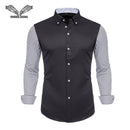 VISADA JAUNA Men Shirts Europe Size New Arrivals Slim Fit Male Shirt Solid Long Sleeve British Style Cotton Men's Shirt Office