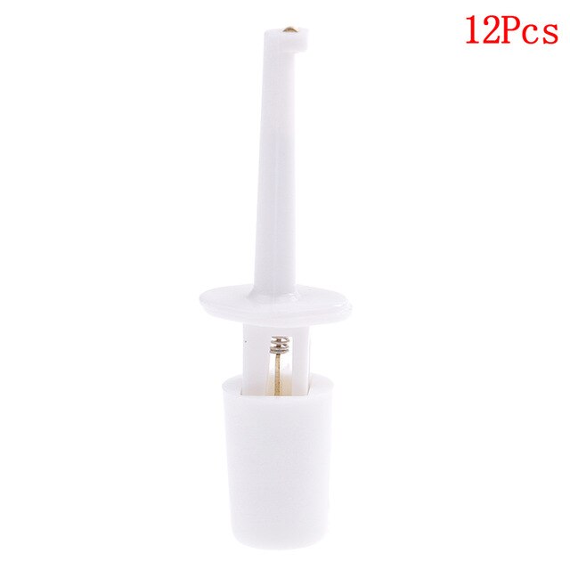 Mini 12Pcs Or 10pcs Single Test Hook Clip Test Probe For Electronic Testing IC Grabber Large Round Crocodile Clip Hook Test Clip