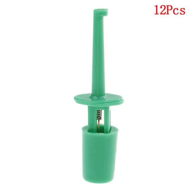 Mini 12Pcs Or 10pcs Single Test Hook Clip Test Probe For Electronic Testing IC Grabber Large Round Crocodile Clip Hook Test Clip