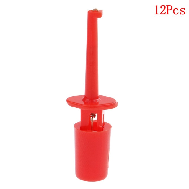 Mini 12Pcs Or 10pcs Single Test Hook Clip Test Probe For Electronic Testing IC Grabber Large Round Crocodile Clip Hook Test Clip