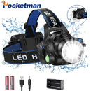 Headlamps 12000lumens Led Headlamp L2/T6 Zoomable Headlight Head Torch Flashlight Head lamp by 18650 battery for Fishing Hunting