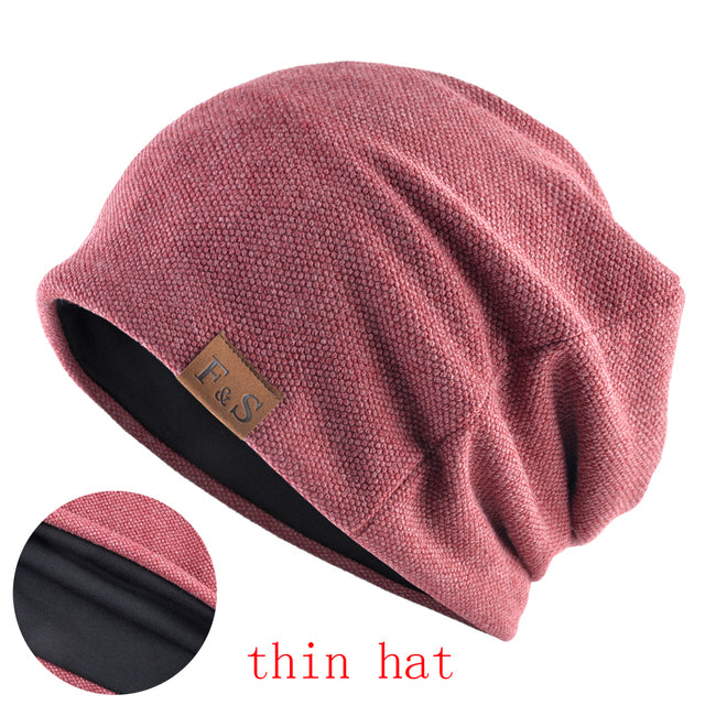 Fashion Bonnet Hat For Men And Women Autumn Knitted Solid Color Skullies Beanies Spring Casual Soft Turban Hats Hip Hop Beanie