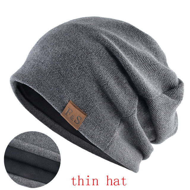 Fashion Bonnet Hat For Men And Women Autumn Knitted Solid Color Skullies Beanies Spring Casual Soft Turban Hats Hip Hop Beanie