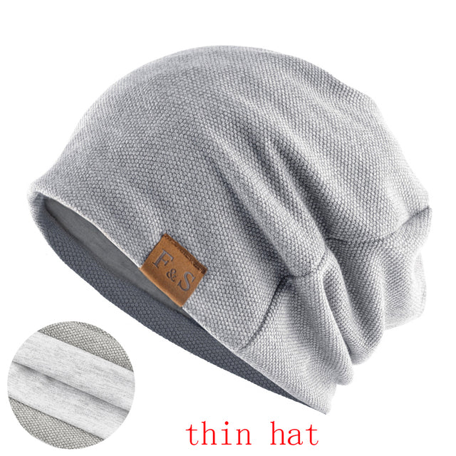 Fashion Bonnet Hat For Men And Women Autumn Knitted Solid Color Skullies Beanies Spring Casual Soft Turban Hats Hip Hop Beanie