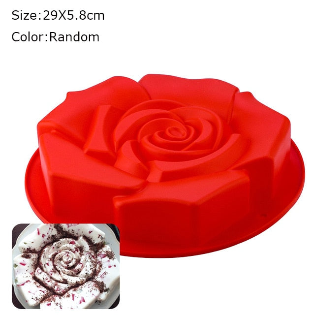 Silicone Cake Molds Flower Crown Shape  Baking  mold kitchen Tool 3D Bread Pastry Mold Pizza Pan DIY Birthday Wedding Party