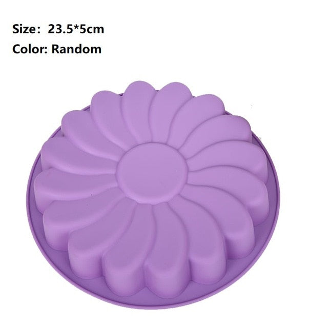 Silicone Cake Molds Flower Crown Shape  Baking  mold kitchen Tool 3D Bread Pastry Mold Pizza Pan DIY Birthday Wedding Party