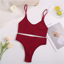 Seamless Women Bra Set Cotton Sexy Thong Tank Top Solid Breathable Low Waist Panty Ladies Lingerie Set  Fashion Underwear Set