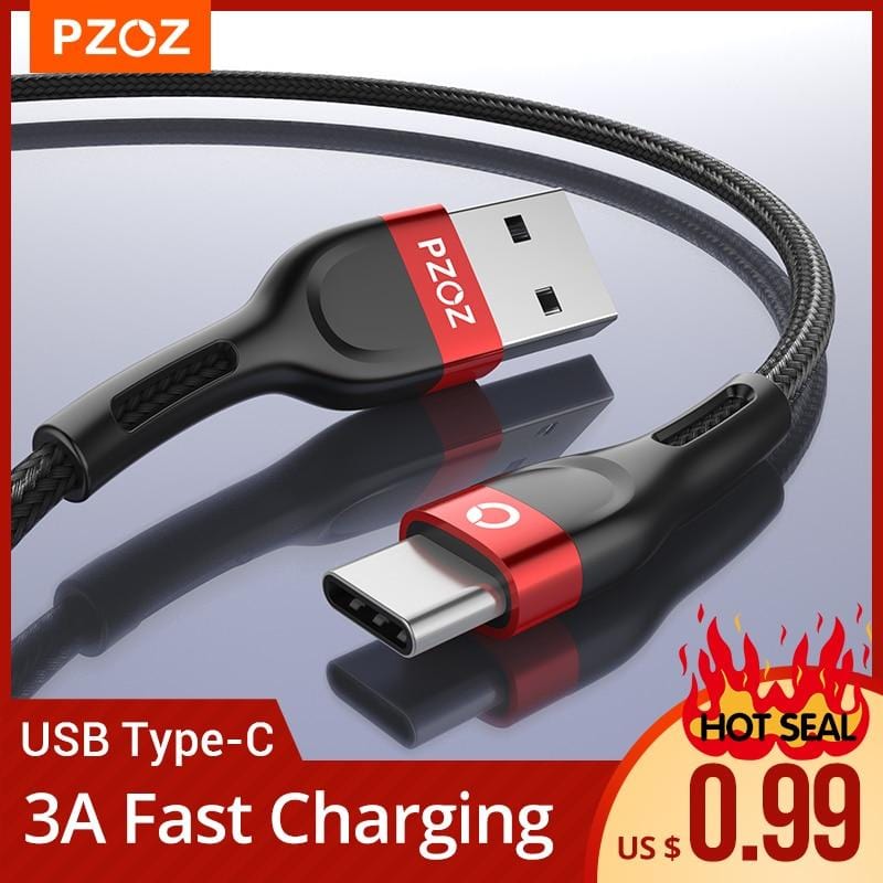 PZOZ usb c cable type c cable Fast Charging Data Cord Charger usb cable c  For Samsung s10 s9 A51 xiaomi mi 10 redmi note 9s 8t
