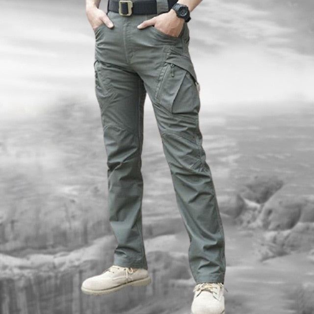 City Military Casual Cargo Pants Elastic Outdoor Army Trousers Men Slim Many Pockets Waterproof Wear Resistant Tactical Pants