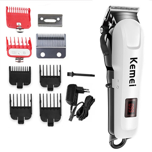 Kemei Electric Hair Clipper Hair cut maching Wireless Trimmer men Professional clipper machine rechargeable hair cut barber 5
