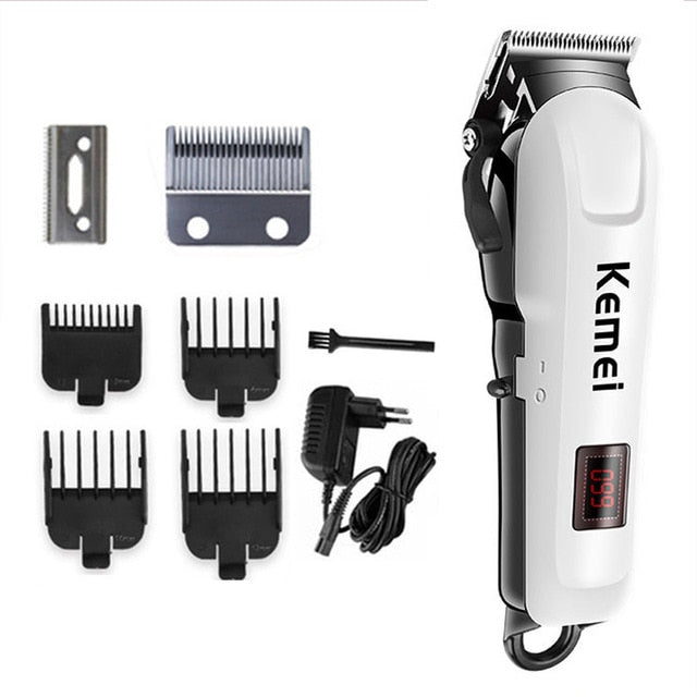 Kemei Electric Hair Clipper Hair cut maching Wireless Trimmer men Professional clipper machine rechargeable hair cut barber 5