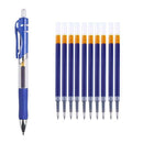 Retractable Gel Pens Set Black/red/blue Ink Colored Gel Pen 0.5mm Replaceable Refills Office&school Supplies Stationery