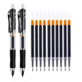 Retractable Gel Pens Set Black/red/blue Ink Colored Gel Pen 0.5mm Replaceable Refills Office&school Supplies Stationery