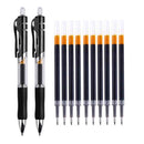 Retractable Gel Pens Set Black/red/blue Ink Colored Gel Pen 0.5mm Replaceable Refills Office&school Supplies Stationery