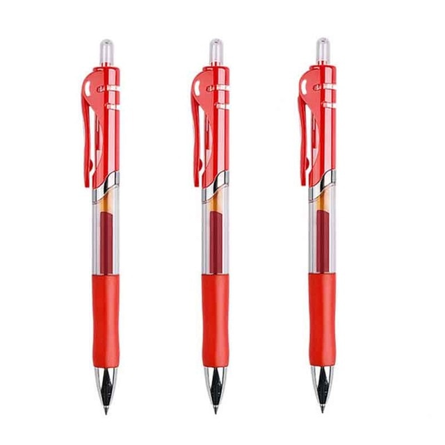 Retractable Gel Pens Set Black/red/blue Ink Colored Gel Pen 0.5mm Replaceable Refills Office&school Supplies Stationery