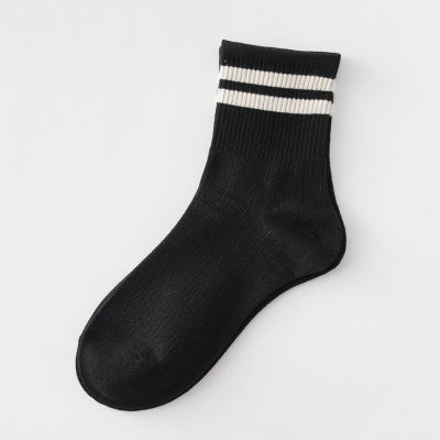 Fashion Socks Cotton Rainbow Stripes Christmas Gift Classic Warm Casual Tide Harajuku Funny Cute Pop Korean Socks For Women
