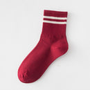 Fashion Socks Cotton Rainbow Stripes Christmas Gift Classic Warm Casual Tide Harajuku Funny Cute Pop Korean Socks For Women