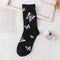 Japanese Cotton Cartoon Pattern Hip Hop Style Breathable Mid Tube Socks Skateboard Socks 1Pair Soft Long Sock for Men