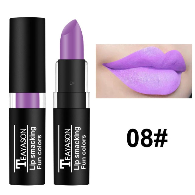 12 Colors Matte Lipstick Lip Gloss Cosmetic For Makeup Long Lasting Moisture Make Up Waterproof Lipstick Lips Tint Pomade TSLM5