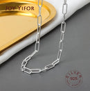 Real 925 Sterling Silver Elegant hollowout chain Geometric Pendant Necklace Fine Jewelry For Women Wedding Party Bijoux