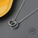 Real 925 Sterling Silver Elegant hollowout chain Geometric Pendant Necklace Fine Jewelry For Women Wedding Party Bijoux