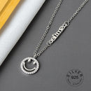 Real 925 Sterling Silver Elegant hollowout chain Geometric Pendant Necklace Fine Jewelry For Women Wedding Party Bijoux