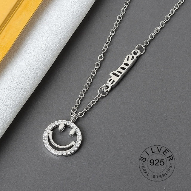 Real 925 Sterling Silver Elegant hollowout chain Geometric Pendant Necklace Fine Jewelry For Women Wedding Party Bijoux