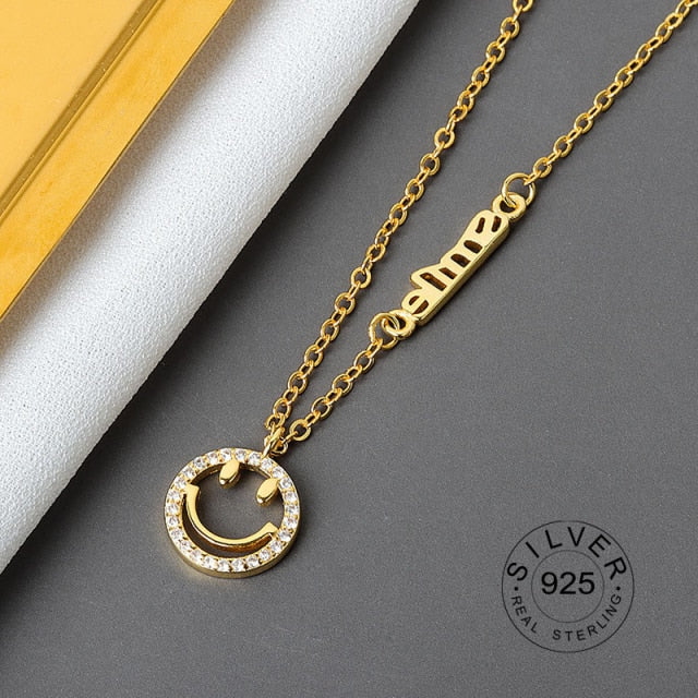 Real 925 Sterling Silver Elegant hollowout chain Geometric Pendant Necklace Fine Jewelry For Women Wedding Party Bijoux