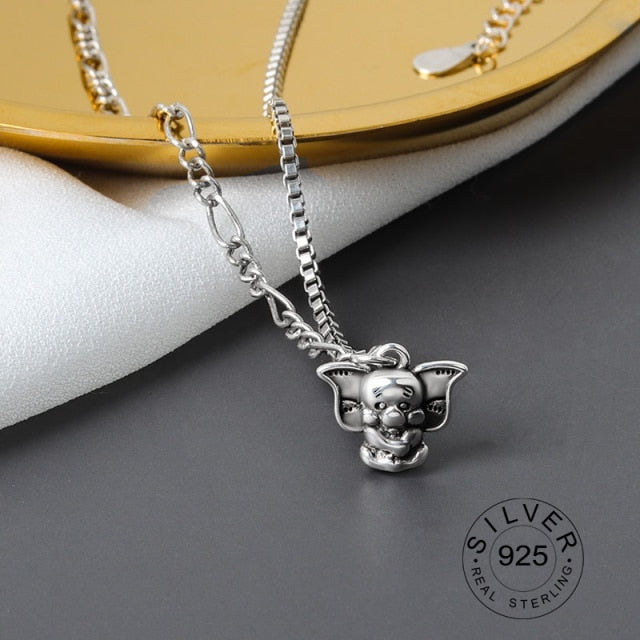Real 925 Sterling Silver Elegant hollowout chain Geometric Pendant Necklace Fine Jewelry For Women Wedding Party Bijoux