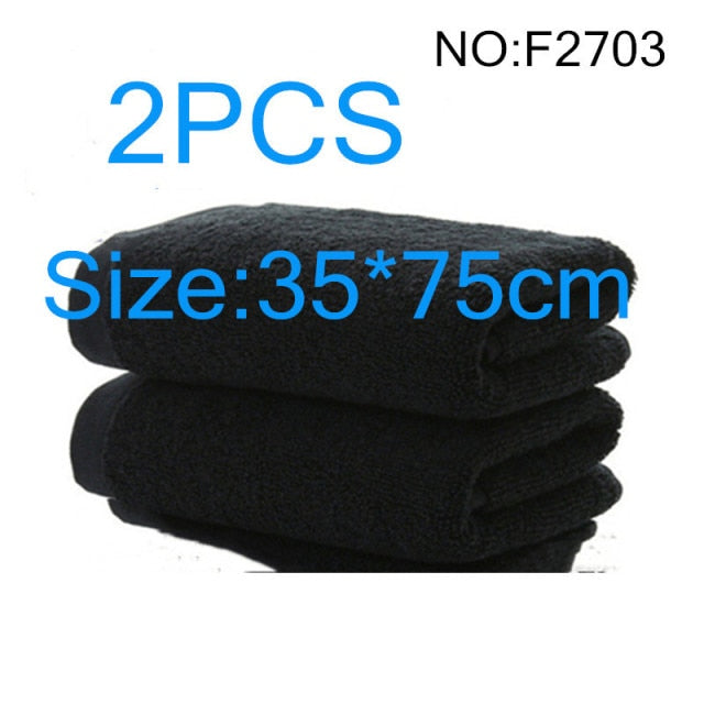100% cottonnon-fading black towel jacquard soft bamboo fiber towel thickened absorbent black towel for home hotel beauty salon
