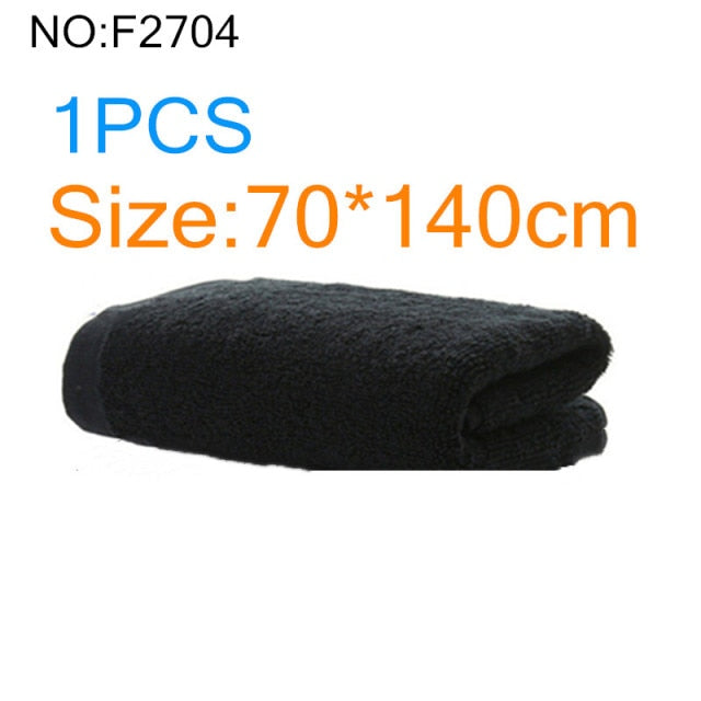 100% cottonnon-fading black towel jacquard soft bamboo fiber towel thickened absorbent black towel for home hotel beauty salon